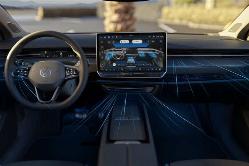Volkswagen ID.7 Electric Sedan Digital Camouflage Reveal Info vw id.aero CES consumer electronics show modular electric drive matrix smart camouflage long-range electric vehicle