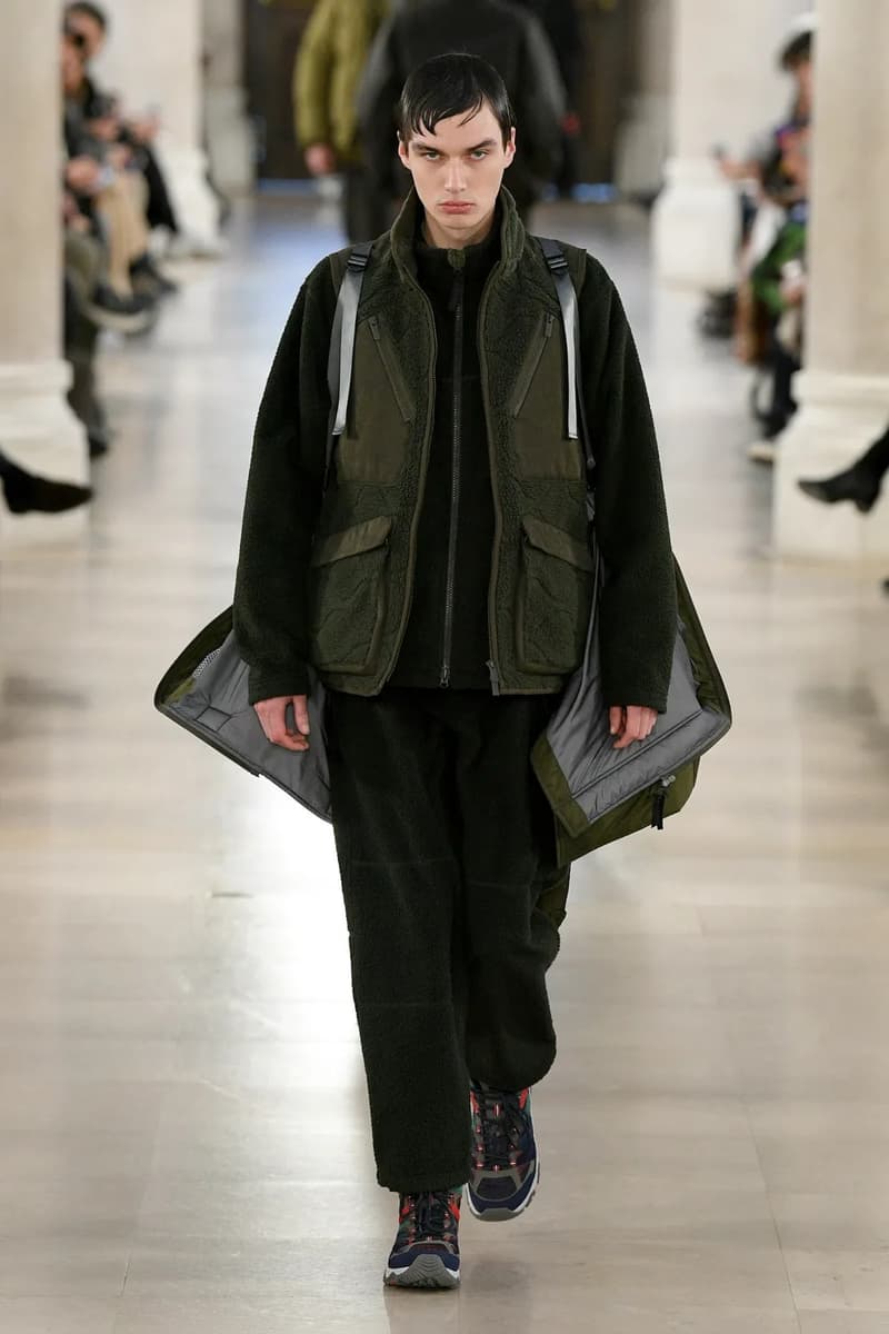 White Mountaineering Fall Winter 2023 Paris Fashion Week Runway PFW FW23 Colmar Gore tex Danner, Briefing, Gramicci, Merrell, Wild Things, New Era