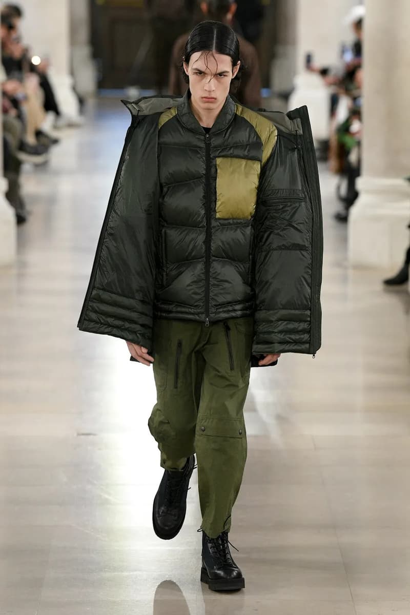 White Mountaineering Fall Winter 2023 Paris Fashion Week Runway PFW FW23 Colmar Gore tex Danner, Briefing, Gramicci, Merrell, Wild Things, New Era