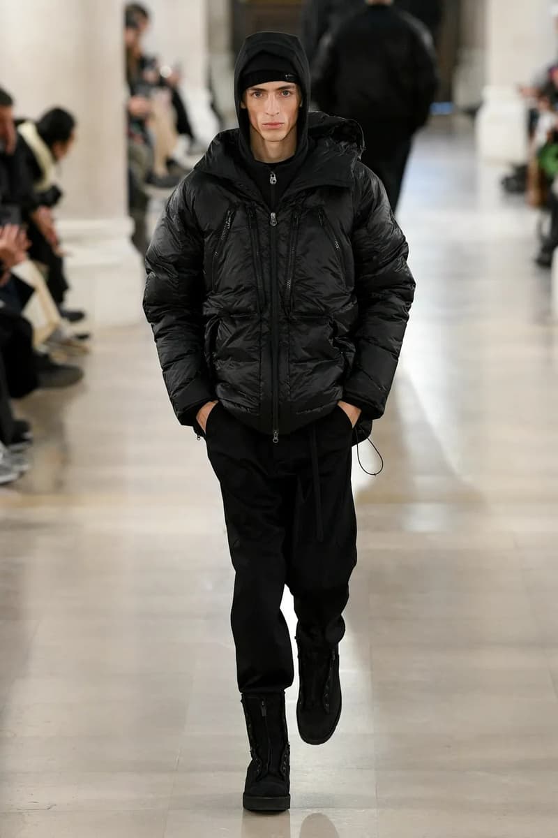 White Mountaineering Fall Winter 2023 Paris Fashion Week Runway PFW FW23 Colmar Gore tex Danner, Briefing, Gramicci, Merrell, Wild Things, New Era