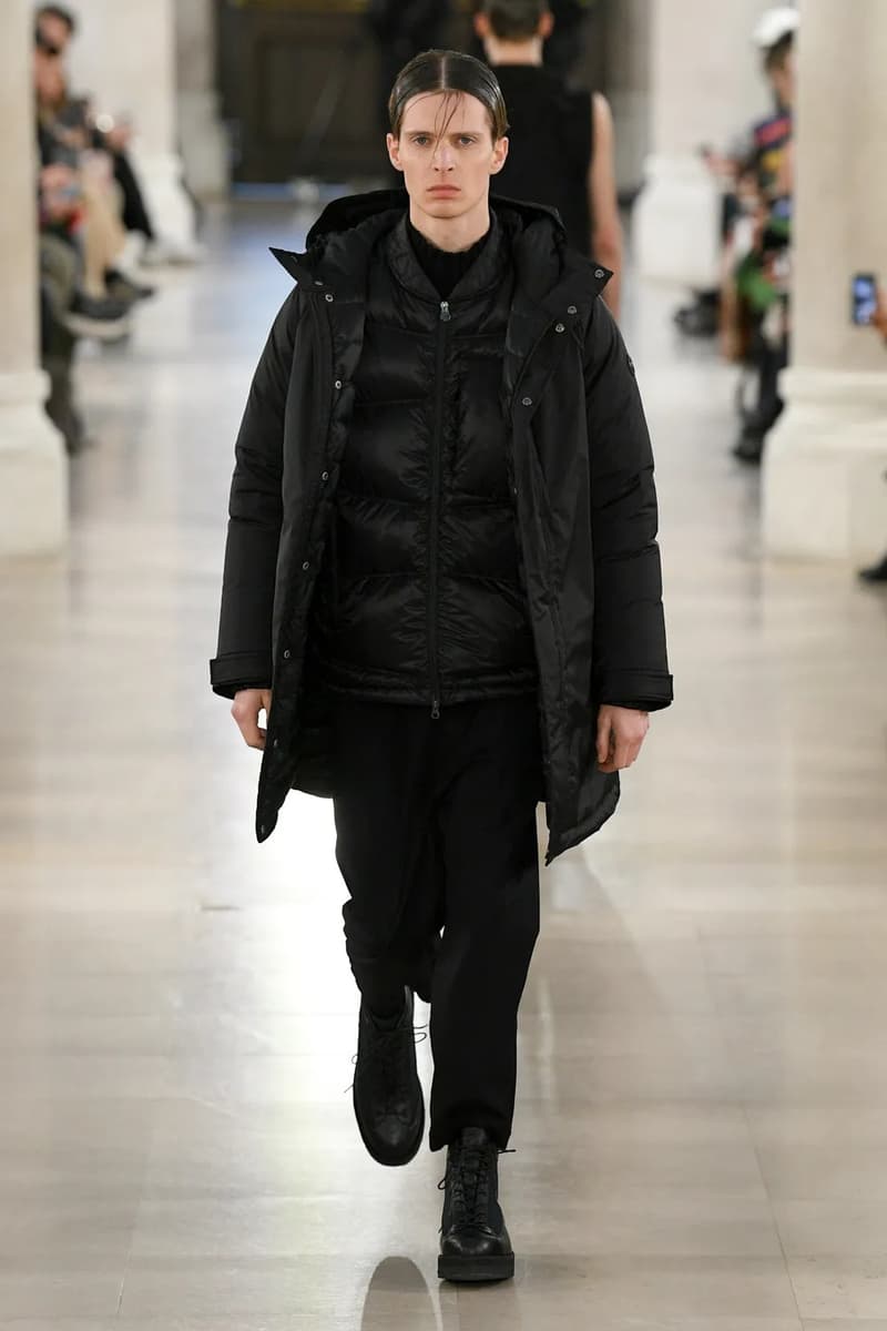 White Mountaineering Fall Winter 2023 Paris Fashion Week Runway PFW FW23 Colmar Gore tex Danner, Briefing, Gramicci, Merrell, Wild Things, New Era