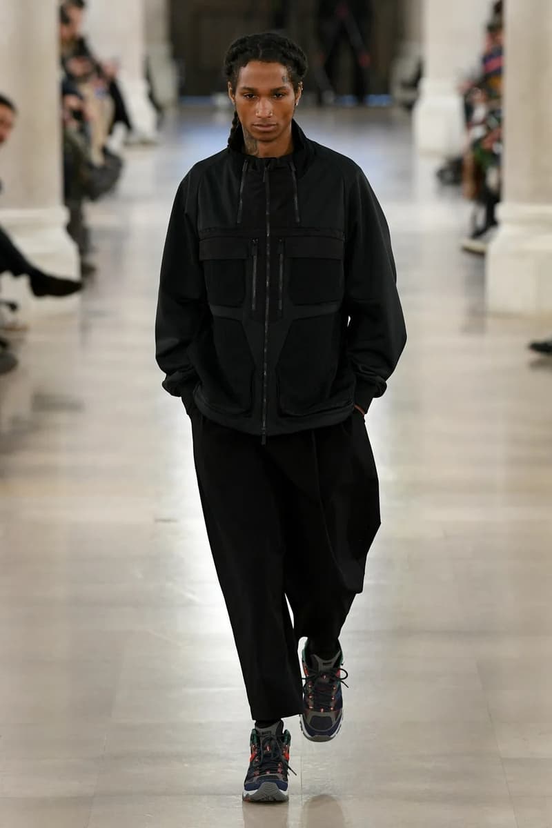 White Mountaineering Fall Winter 2023 Paris Fashion Week Runway PFW FW23 Colmar Gore tex Danner, Briefing, Gramicci, Merrell, Wild Things, New Era