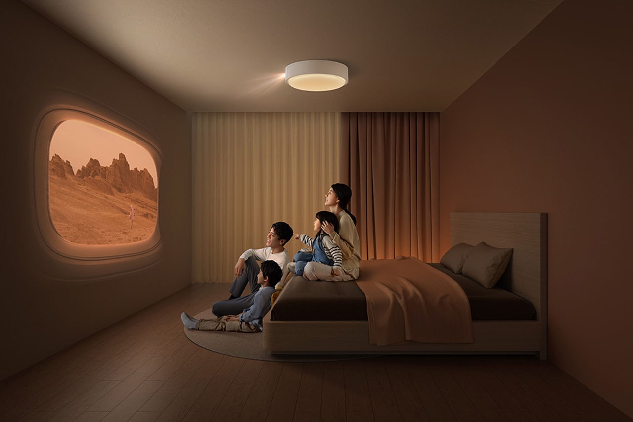 XGIMI's Magic Lamp Packs an HD Projector and a Harman Kardon Speaker Inside  a Modern Ceiling Light