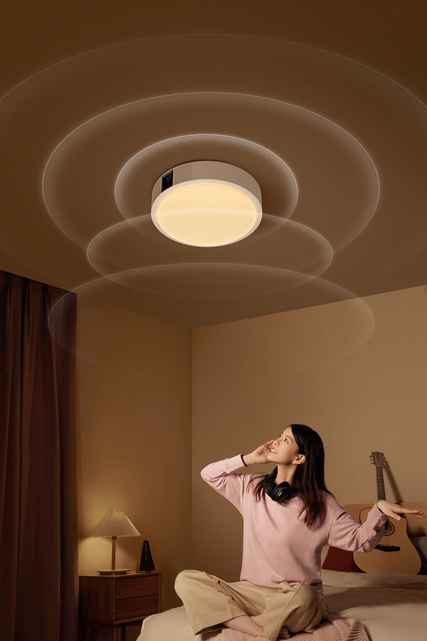 XGIMI's Magic Lamp Packs an HD Projector and a Harman Kardon Speaker Inside a Modern Ceiling Light
