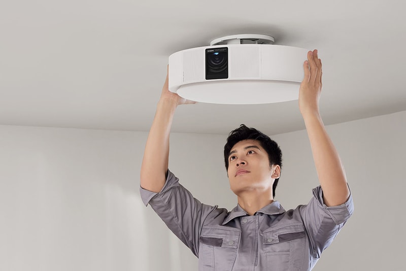 XGIMI's Magic Lamp Packs an HD Projector and a Harman Kardon Speaker Inside a Modern Ceiling Light
