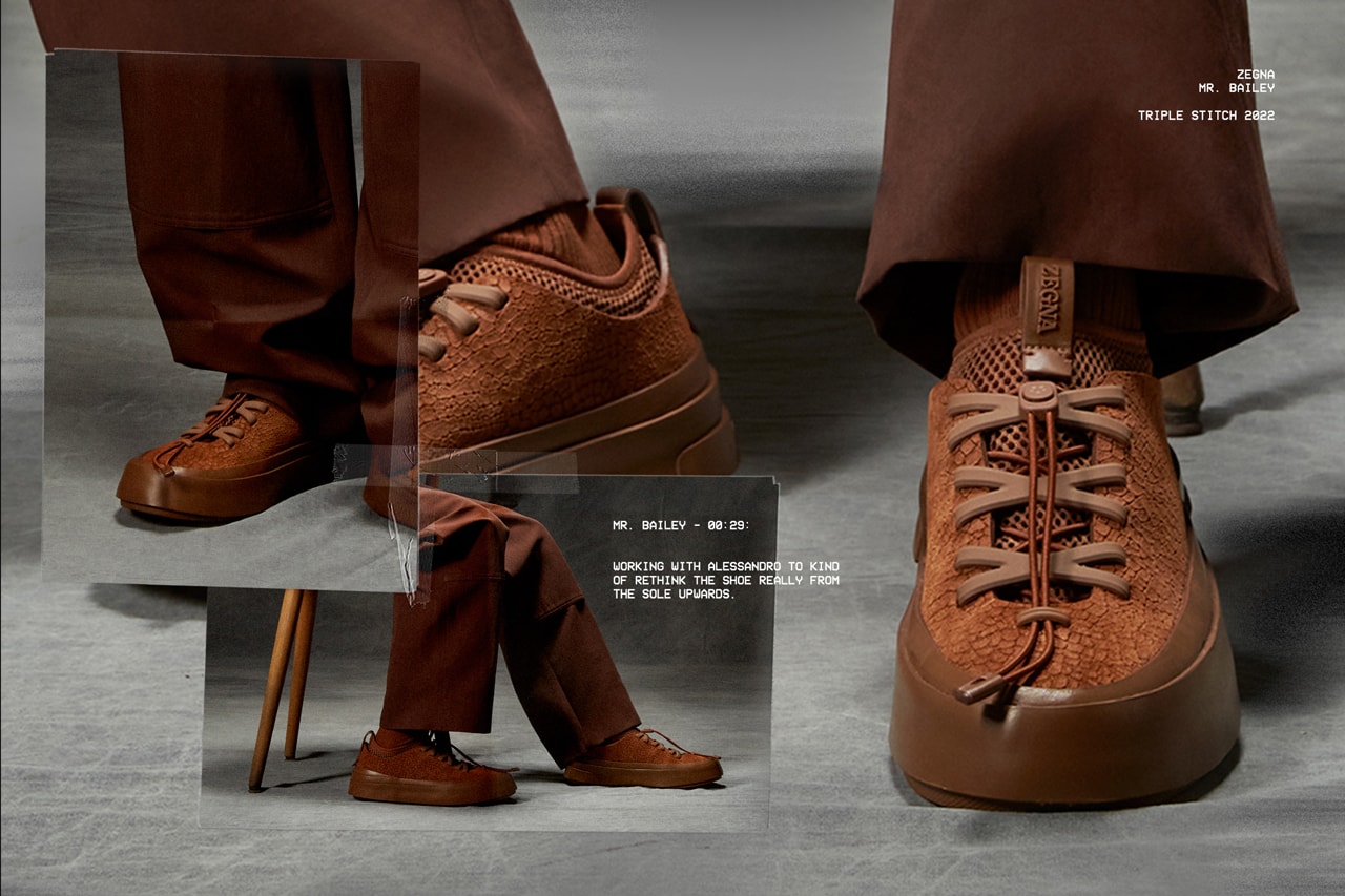 zegna mr bailey triple stitch sneaker vicuna Alessandro Sartori luxury yakisugi laces hiking