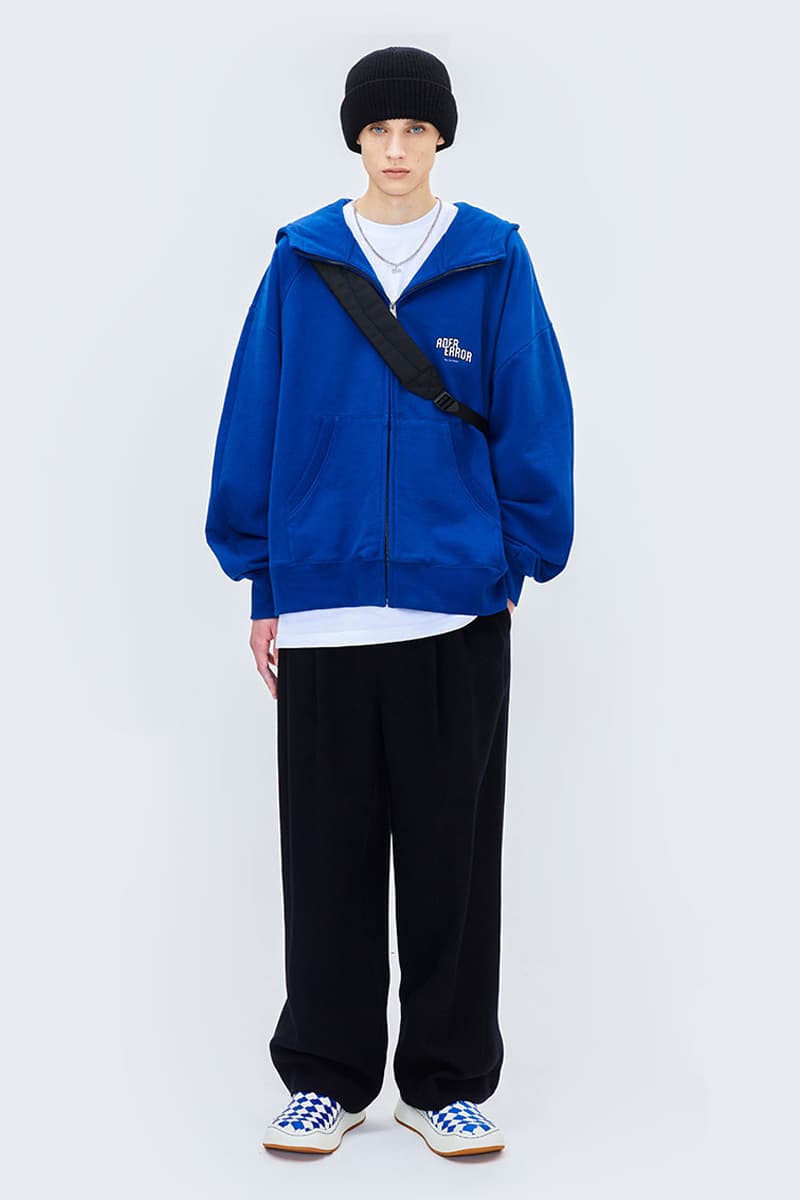 ader error OG origin tab collection fall winter 23 line unique minimal street basic release info date price varsity jacket hoodie sweats denim backpack