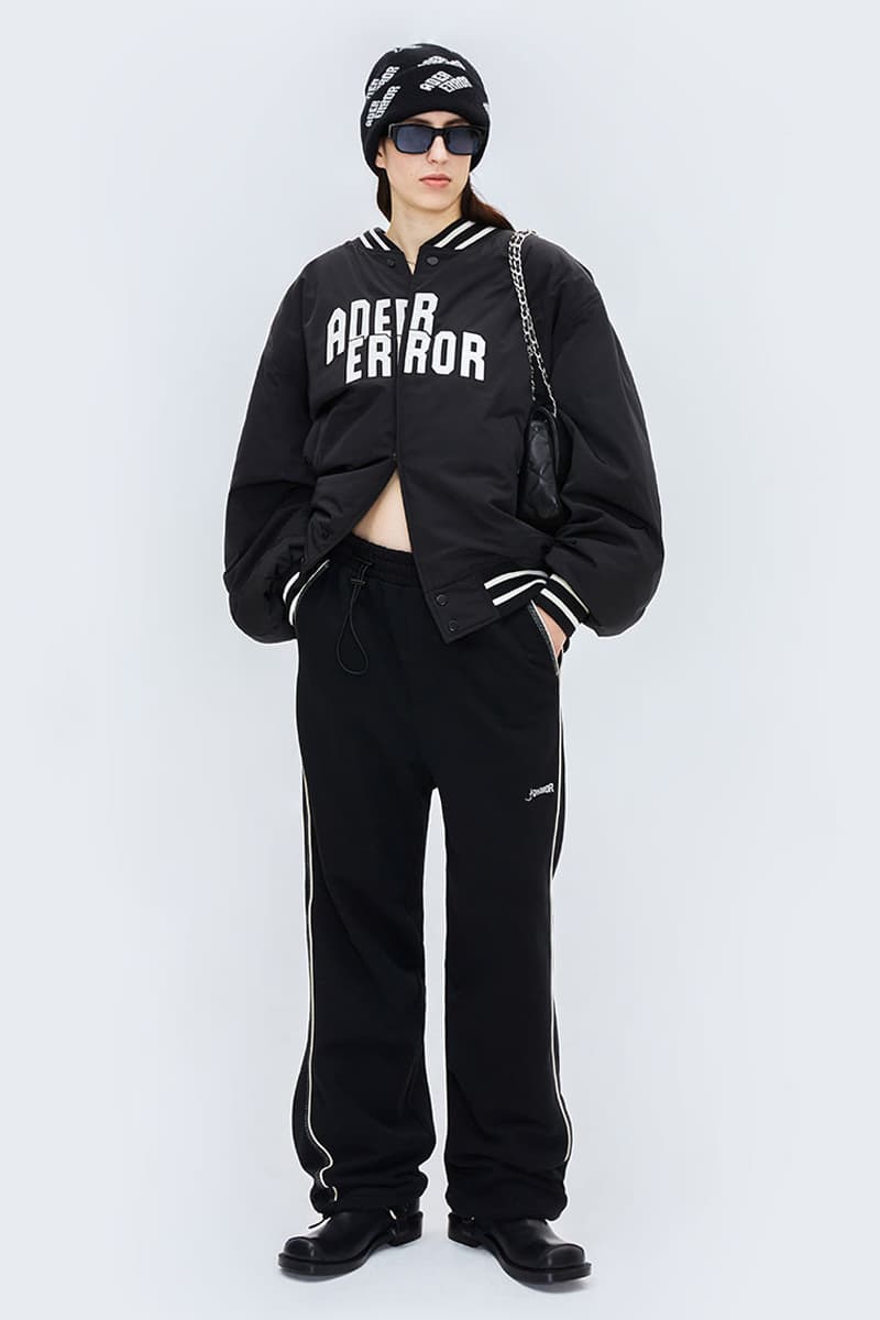 ader error OG origin tab collection fall winter 23 line unique minimal street basic release info date price varsity jacket hoodie sweats denim backpack