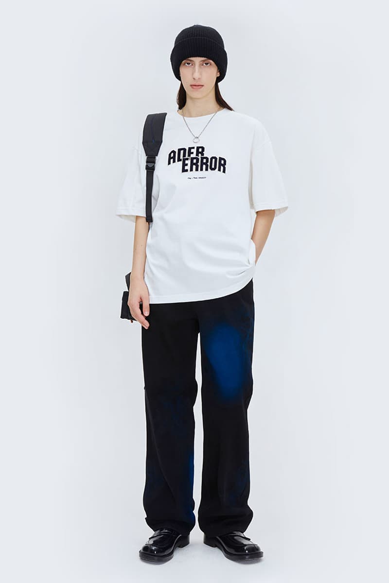 ader error OG origin tab collection fall winter 23 line unique minimal street basic release info date price varsity jacket hoodie sweats denim backpack