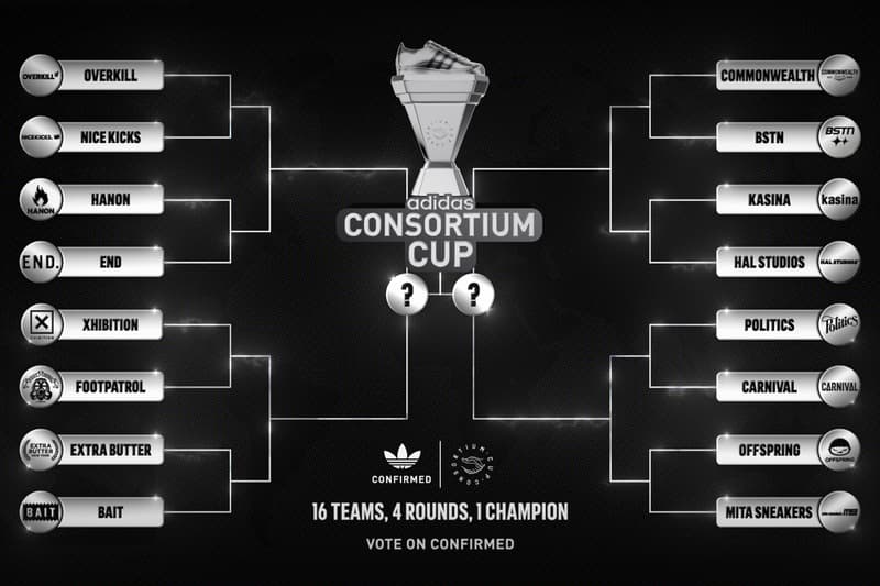 adidas Consortium Cup Sneaker Design Tournament Info announcement overkill nice kicks hanon end xhibition footpatrol extra butter bait commonwealth bstn kasina hal studios sneaker politics carnival offspring mita sneakers samba gazelle superstar