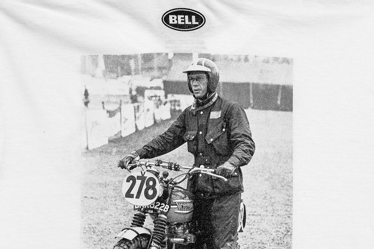 Bell Releases Capsule Series Honoring Steve McQueen helmet t-shirt longsleeve tshirt black white red withe blue