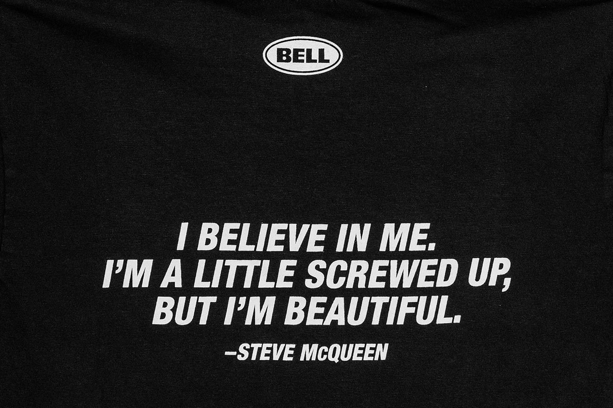 Bell Releases Capsule Series Honoring Steve McQueen helmet t-shirt longsleeve tshirt black white red withe blue