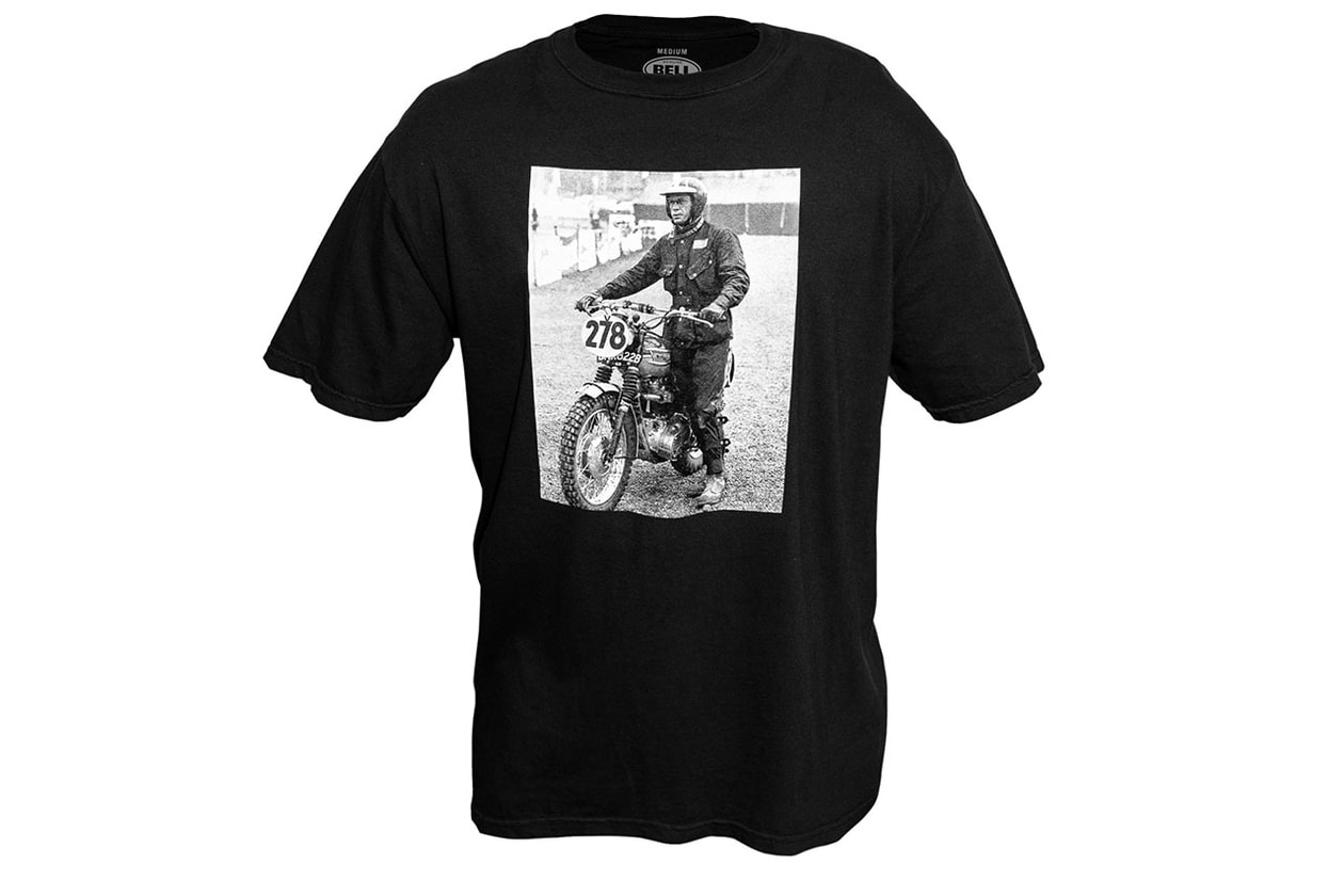 Bell Releases Capsule Series Honoring Steve McQueen helmet t-shirt longsleeve tshirt black white red withe blue