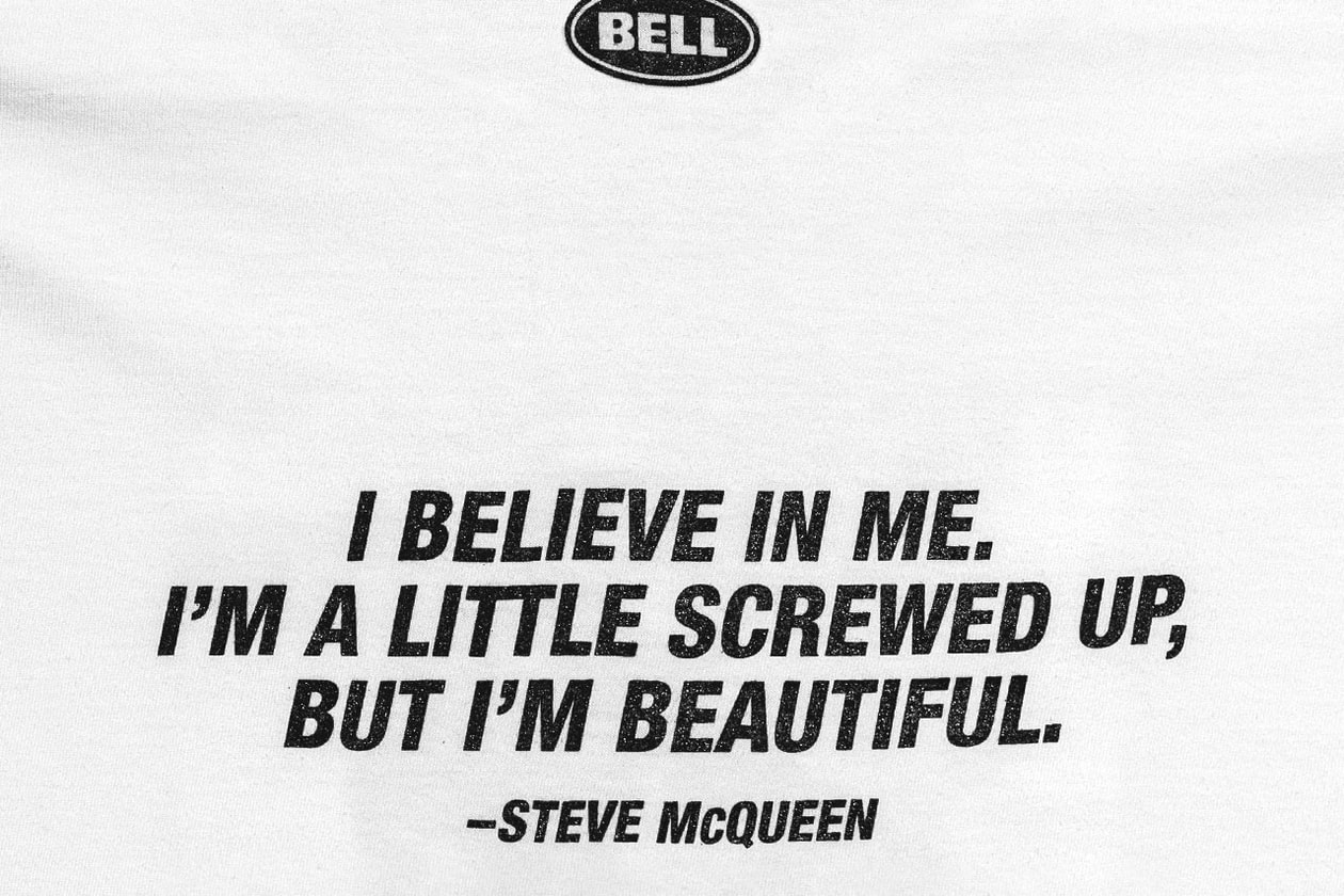 Bell Releases Capsule Series Honoring Steve McQueen helmet t-shirt longsleeve tshirt black white red withe blue