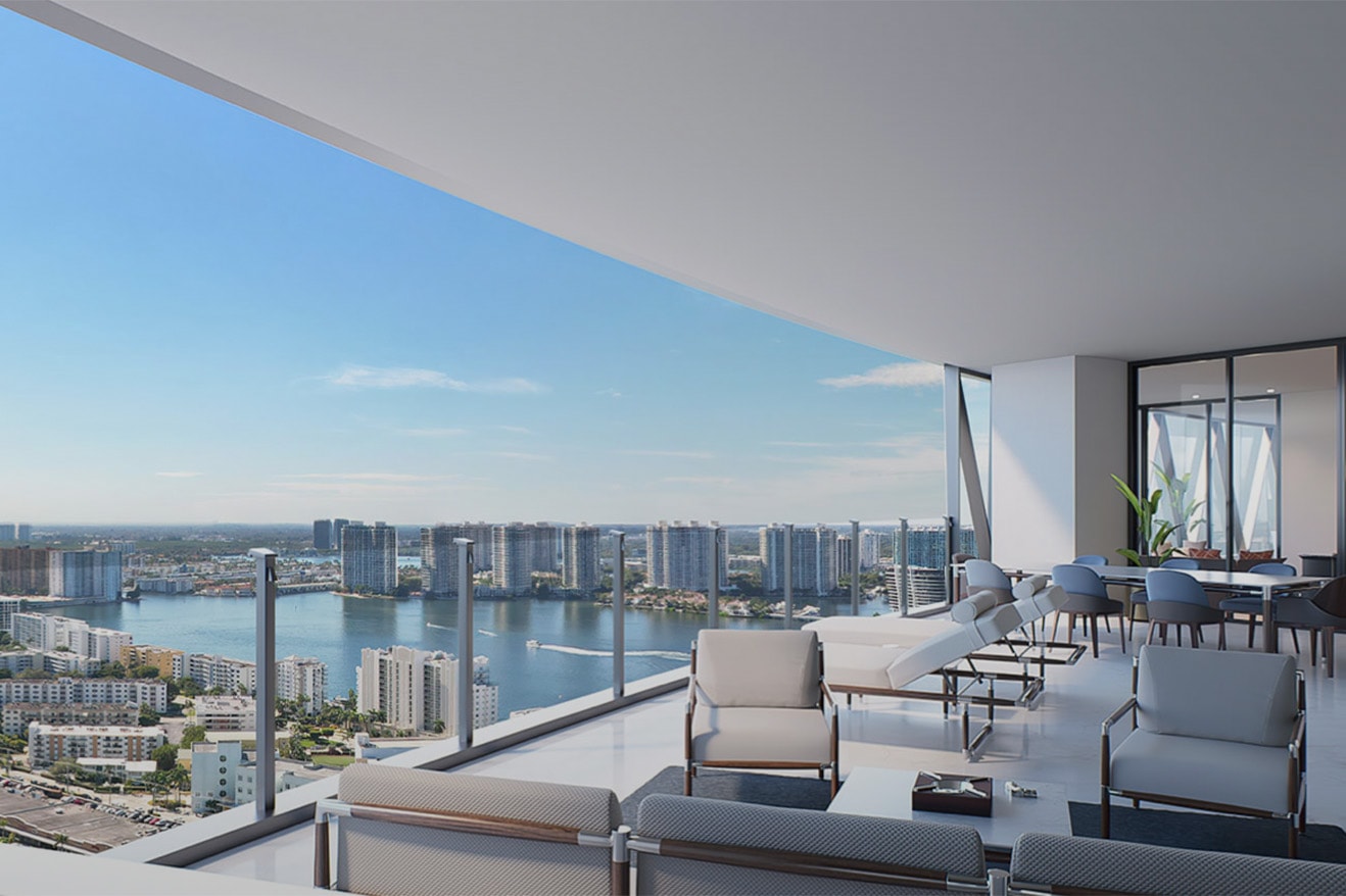 Bentley Miami Beach Residences Information car skyscraper apartment lift Sieger Suarez Architects Dezer Development Florida