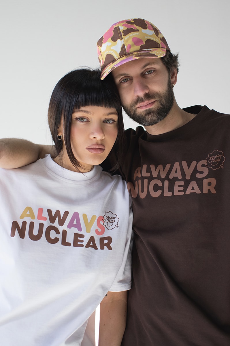 brain child spring summer 2023 nuclear camo canvas tote graphic tee hat hoodie sweatpant lookbook release info date price