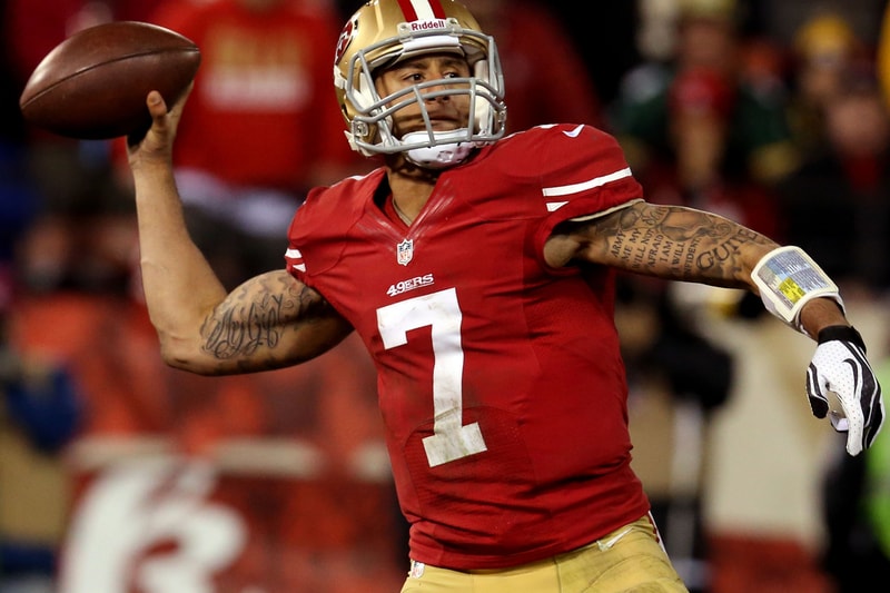 Colin Kaepernick's Game-Worn 2013 NFL Playoffs 49ers Jersey Set for Auction heritage american football nike kneel super bowl