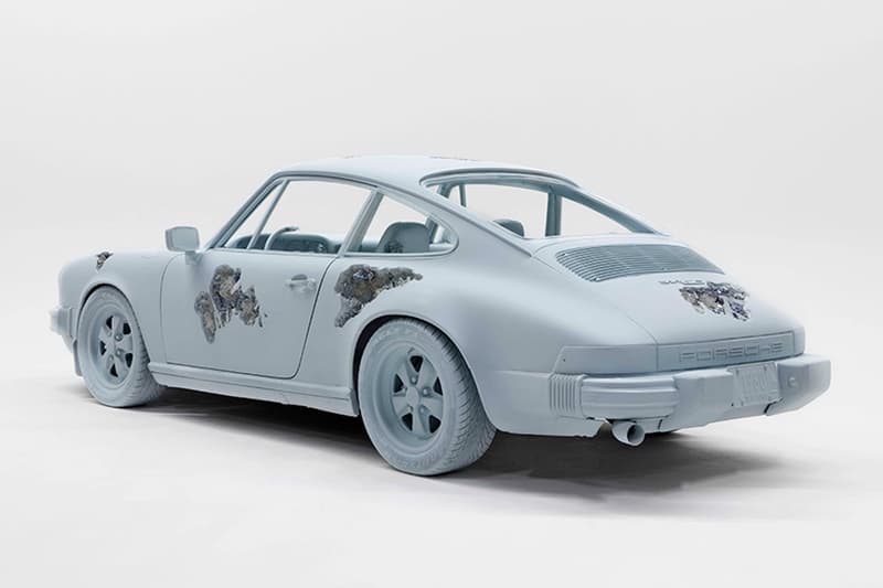 Daniel Arsham's Eroded Car Sculptures Are Going on View at LA's Petersen Automotive Museum arsham auto motive exhibit porsche mustang los angeles Porsche 911, Ferrari and the Porsche 356 Speedster