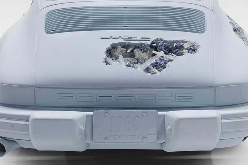 Daniel Arsham's Eroded Car Sculptures Are Going on View at LA's Petersen Automotive Museum arsham auto motive exhibit porsche mustang los angeles Porsche 911, Ferrari and the Porsche 356 Speedster