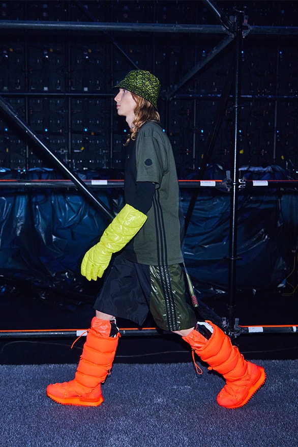 exclusive bts behind the scenes Adidas Moncler collaboration fall winter 2023 collection London fashion week