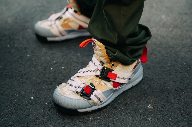 Here are the Biggest Street Style Footwear Trends at New York Fashion Week FW23 mschf asics nike rick owens birkenstock new balance givenchy salomon rihanna matthew m williams givenchy tk-mx