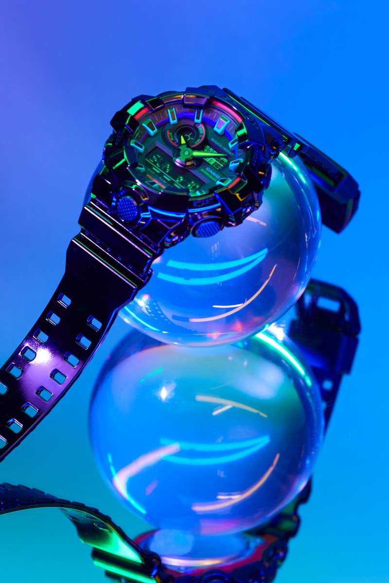 G-SHOCK Virtual Rainbow Multi-Neon Watches DW-6900RGB GA-100RGB GA-700RGB GA-2100RGB Lookbook Shock-Resistant