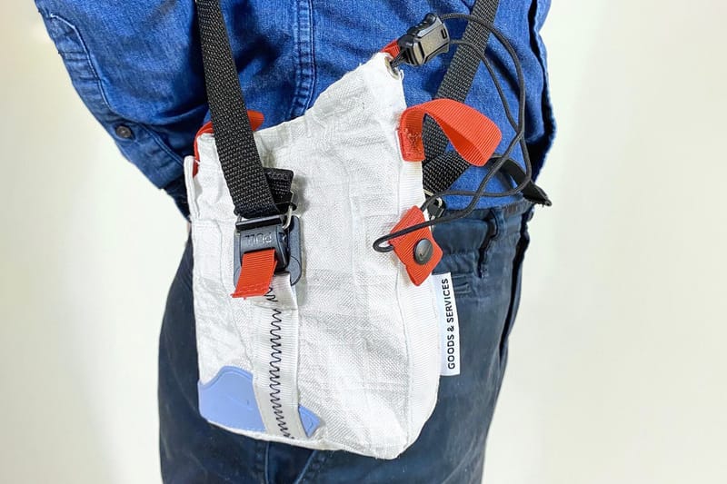 Goods & Services Crafts Upcycled Cross-Body Bags from Leftover NikeCraft Mars Yard Overshoe Uppers
