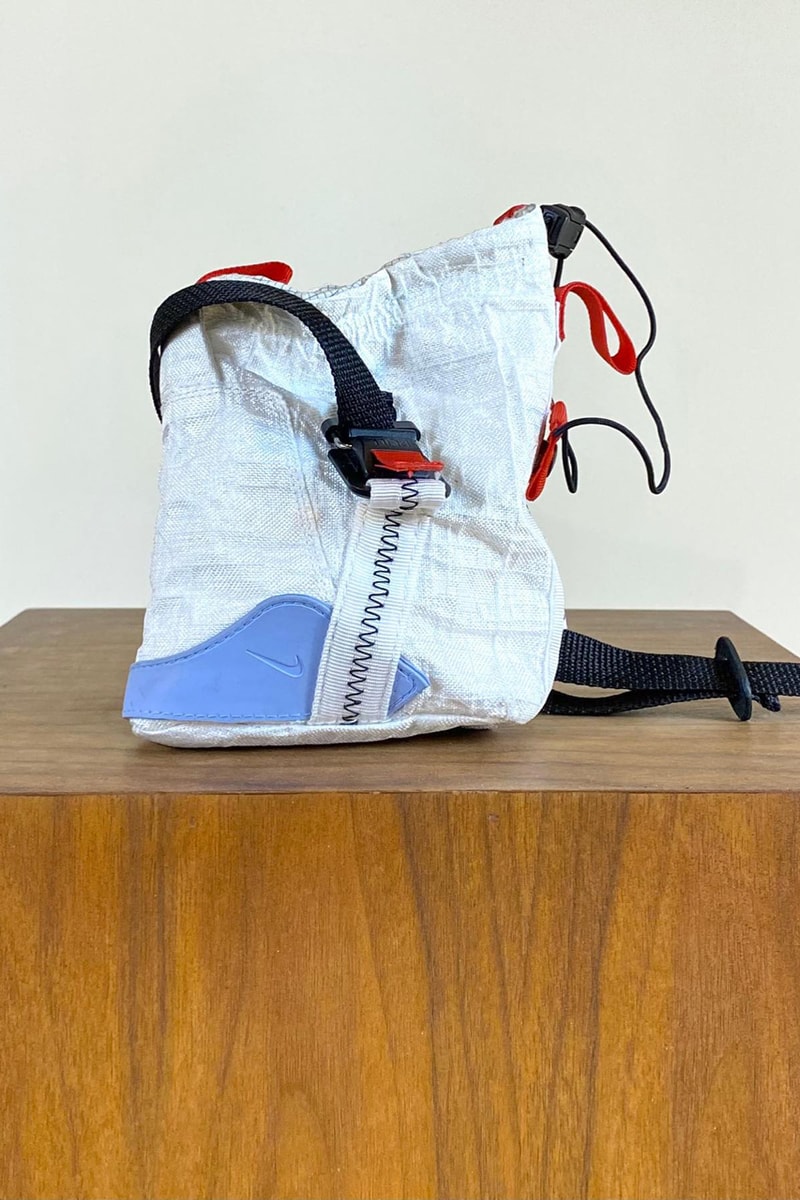 goods and services cobbler tom sachs nikecraft mars yard overshoe recycled upcycled cross body bag upper release date info photos price store list buying guide