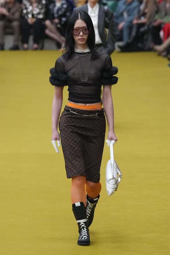 Gucci Fall Winter 2023 Milan Fashion Week mfw fw23 collection runway show womenswear menswear sustainable