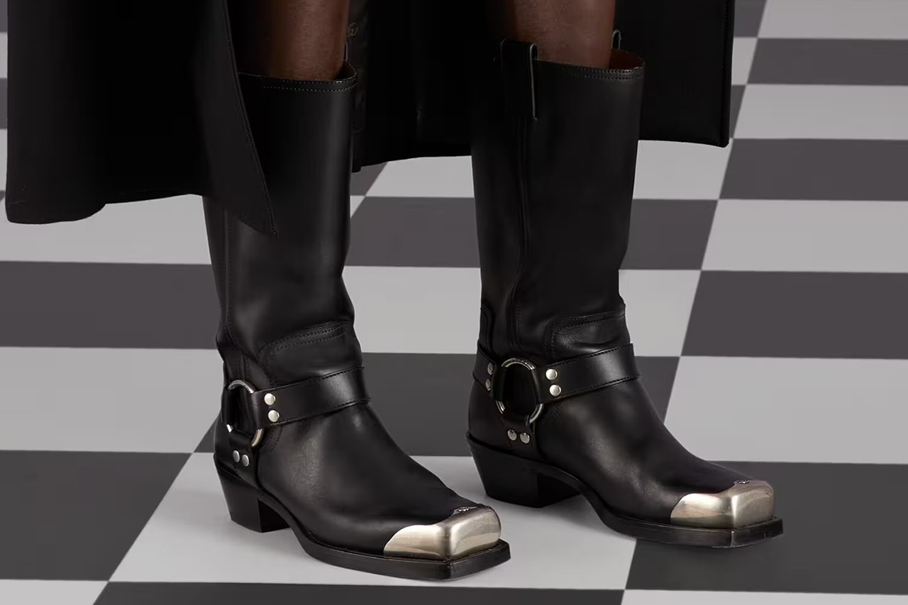 Gucci Men's boot with harness Spring Summer 2023 Alessandro Michele equestrian Designer Runway pair 