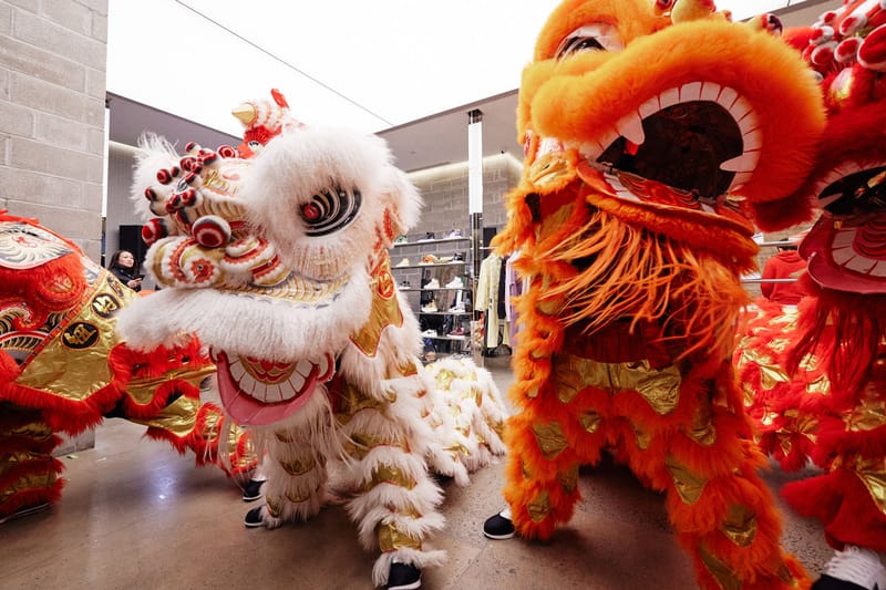 HBX and Nike NYC Celebrated the 2023 Lantern Festival With Lion Dancing and Chinese Calligraphy