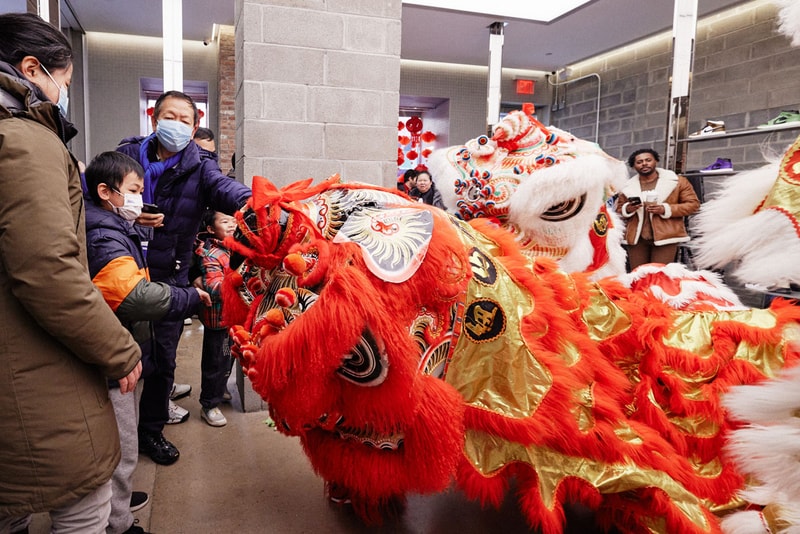 HBX and Nike NYC Celebrated the 2023 Lantern Festival With Lion Dancing and Chinese Calligraphy