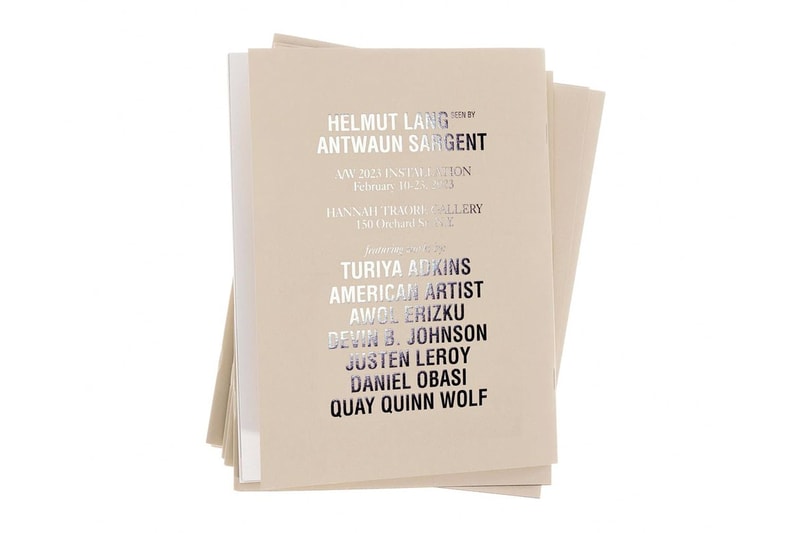 Helmut Lang seen by Antwaun Sargent Cowboy fw23 2004 black cowboy t shirt great migration Turiya Adkins Awol Erizku American Artist Devin B Johnson Justen Leroy Daniel Obasi Quay Quinn Wolf news info 