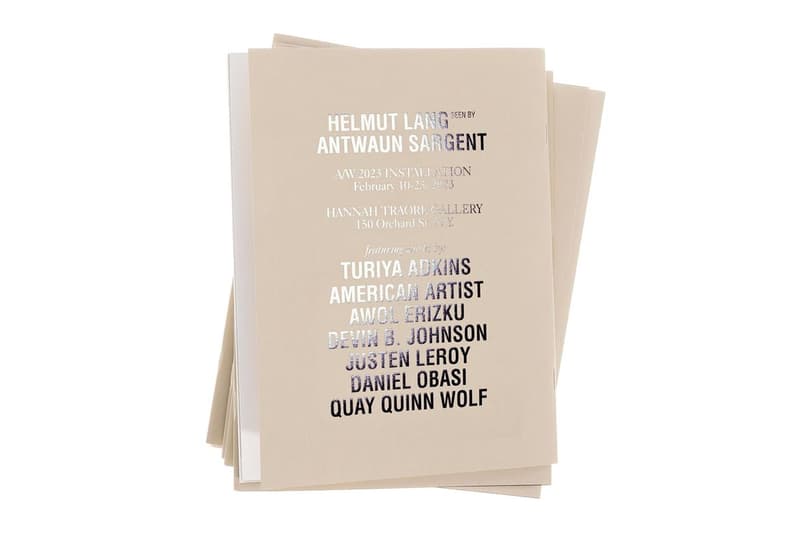 Helmut Lang seen by Antwaun Sargent Cowboy fw23 2004 black cowboy t shirt great migration Turiya Adkins Awol Erizku American Artist Devin B Johnson Justen Leroy Daniel Obasi Quay Quinn Wolf news info