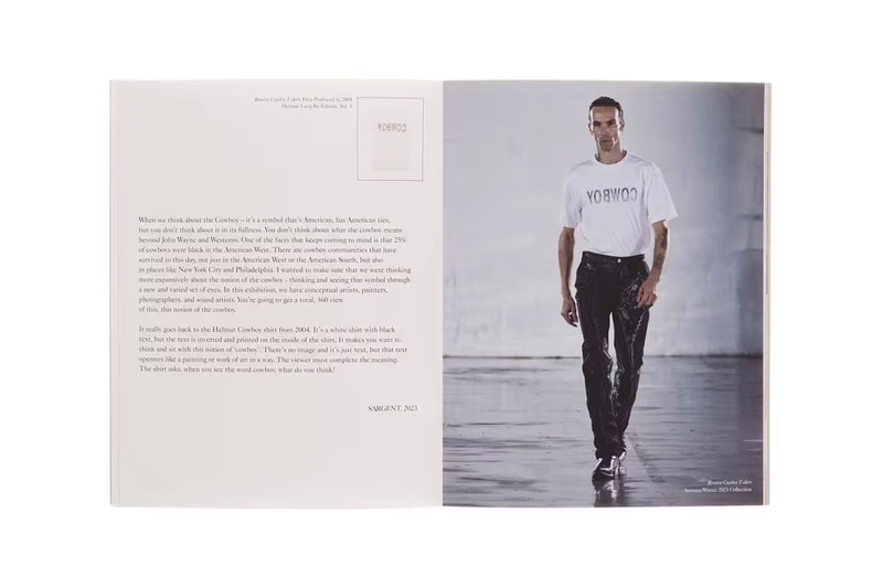 Helmut Lang seen by Antwaun Sargent Cowboy fw23 2004 black cowboy t shirt great migration Turiya Adkins Awol Erizku American Artist Devin B Johnson Justen Leroy Daniel Obasi Quay Quinn Wolf news info 