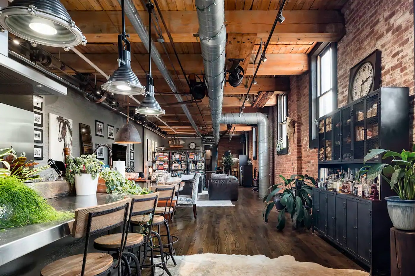 Airbnb Home Rental Chicago Illinois Industrial Modern Interiors Factory-Turned Studio