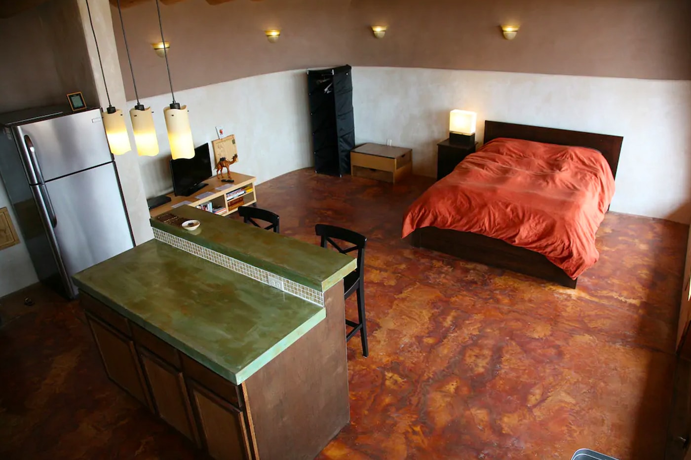 Airbnb Home Rental Taos New Mexico Off-Grid Bungalow Raw Modern Interior Design