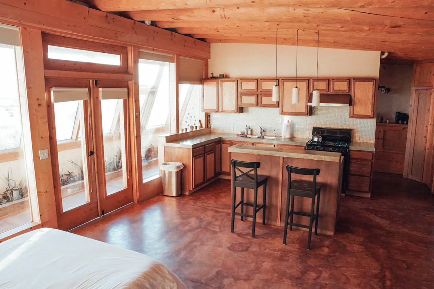 Airbnb Home Rental Taos New Mexico Off-Grid Bungalow Raw Modern Interior Design