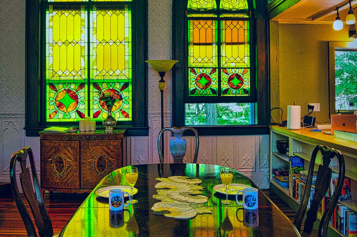 Airbnb Home Rental Woodstock New York Church Rustic Interior design