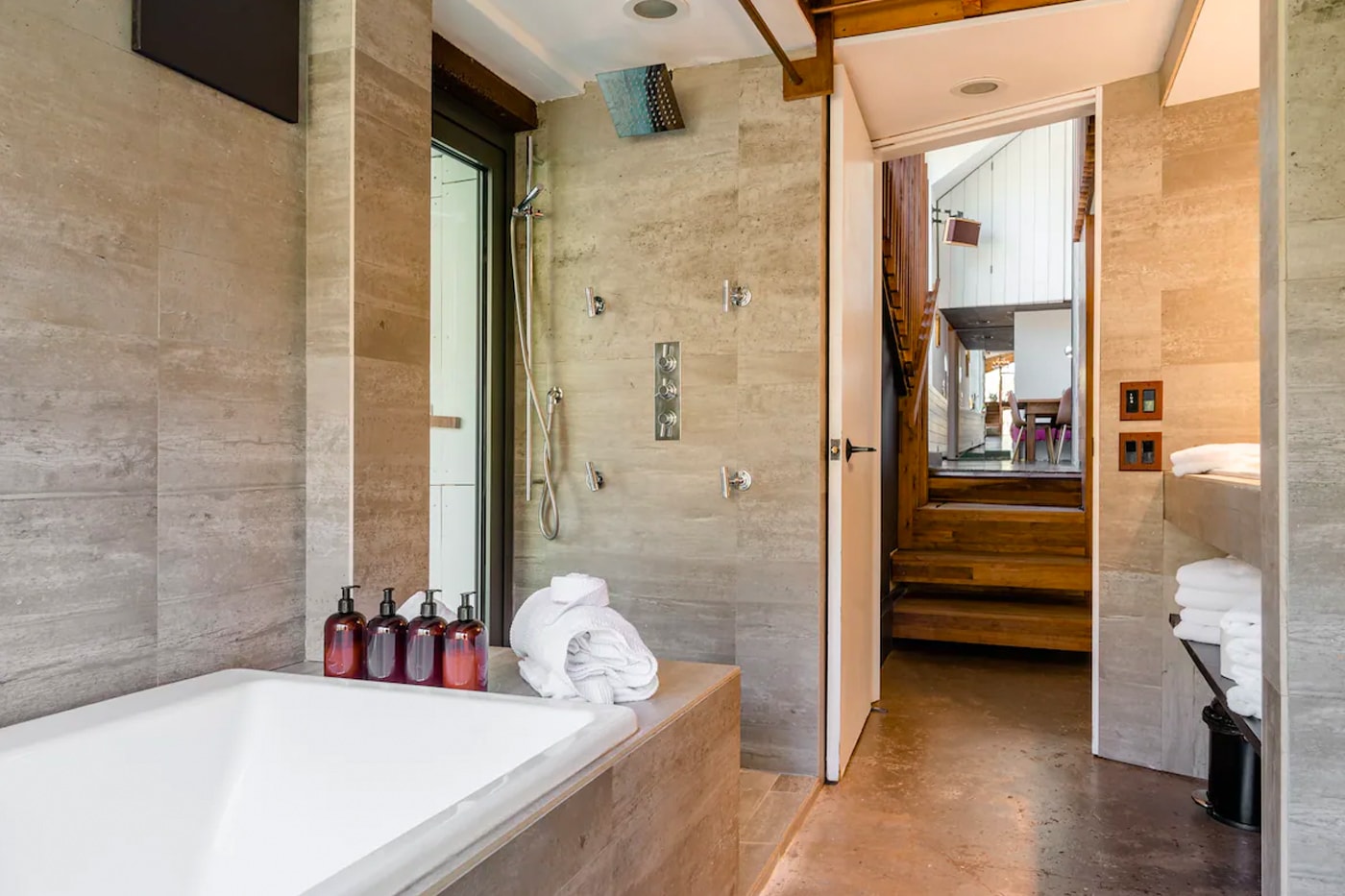 Airbnb Home Rental Woodstock New York The Pond House Historic Artist Estate Waterfall Mid-Century Modern Interior Design