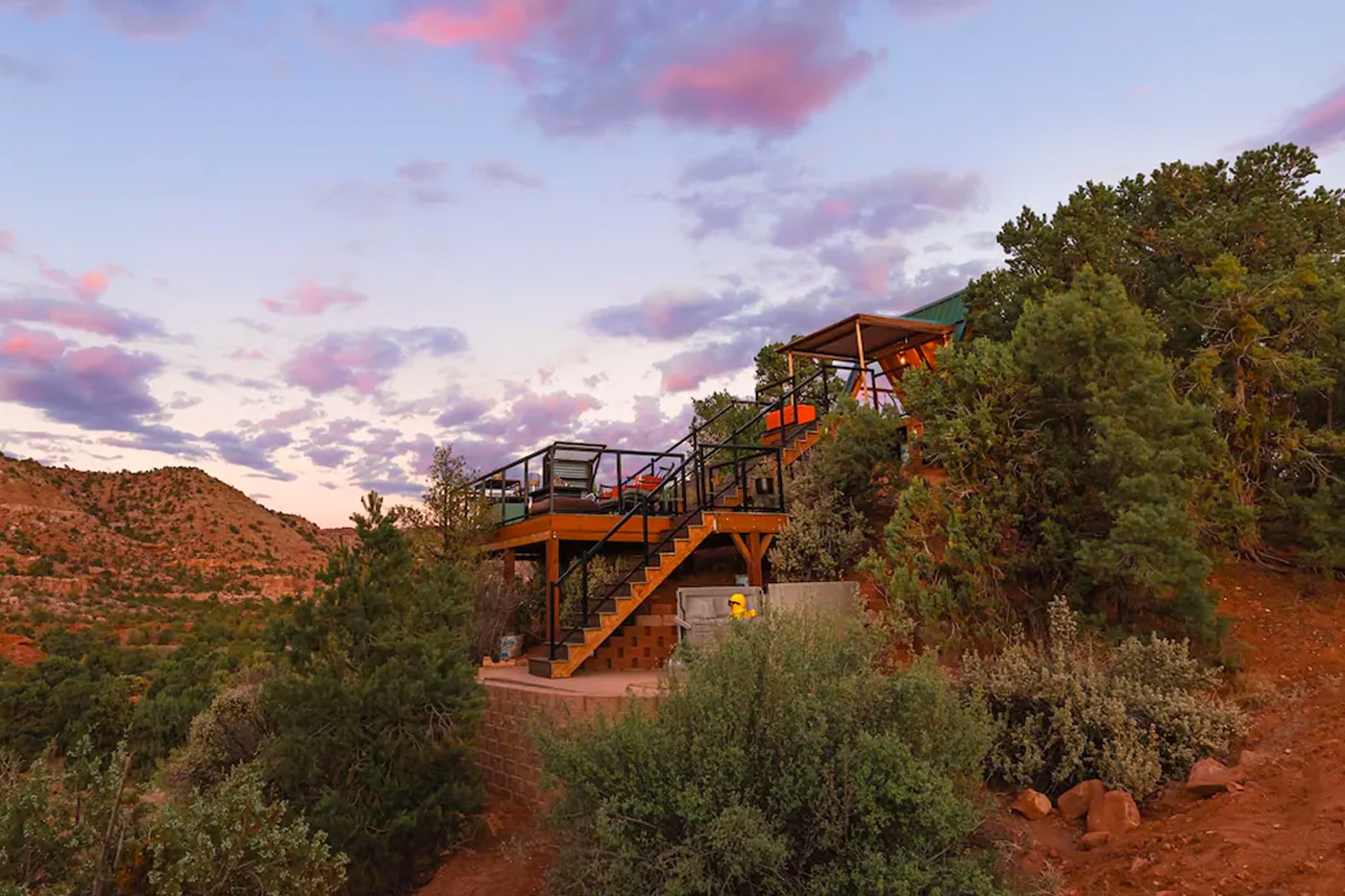 Airbnb Home Rental Hilldale Utah Zion A-Frame EcoCabin Glamping