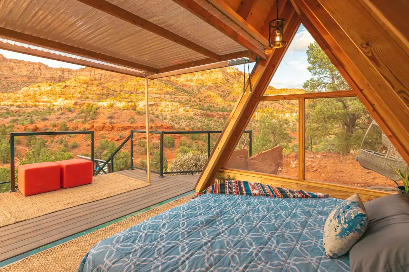 Airbnb Home Rental Hilldale Utah Zion A-Frame EcoCabin Glamping