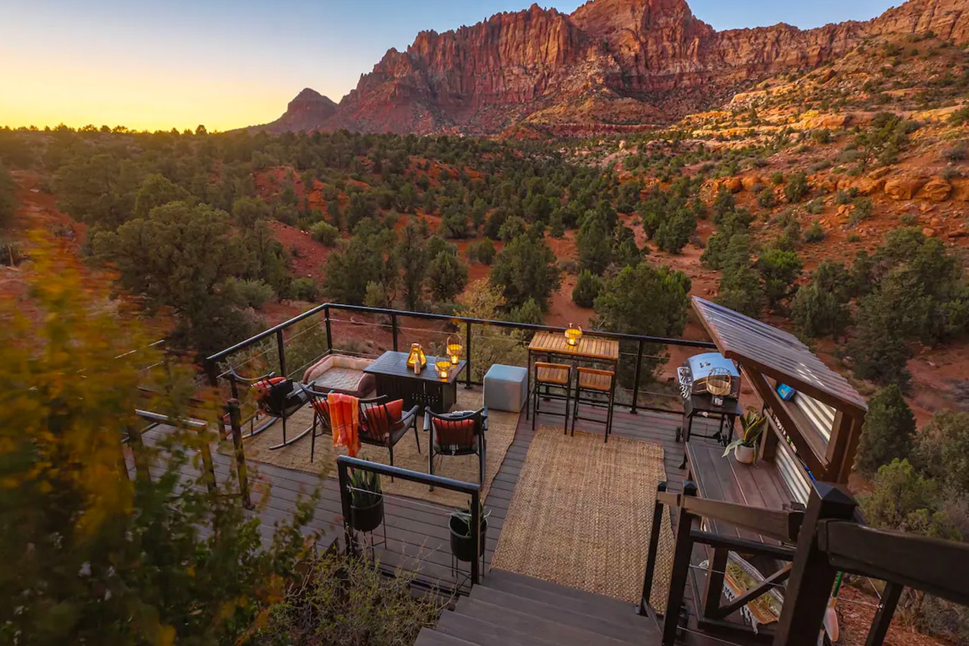 Airbnb Home Rental Hilldale Utah Zion A-Frame EcoCabin Glamping