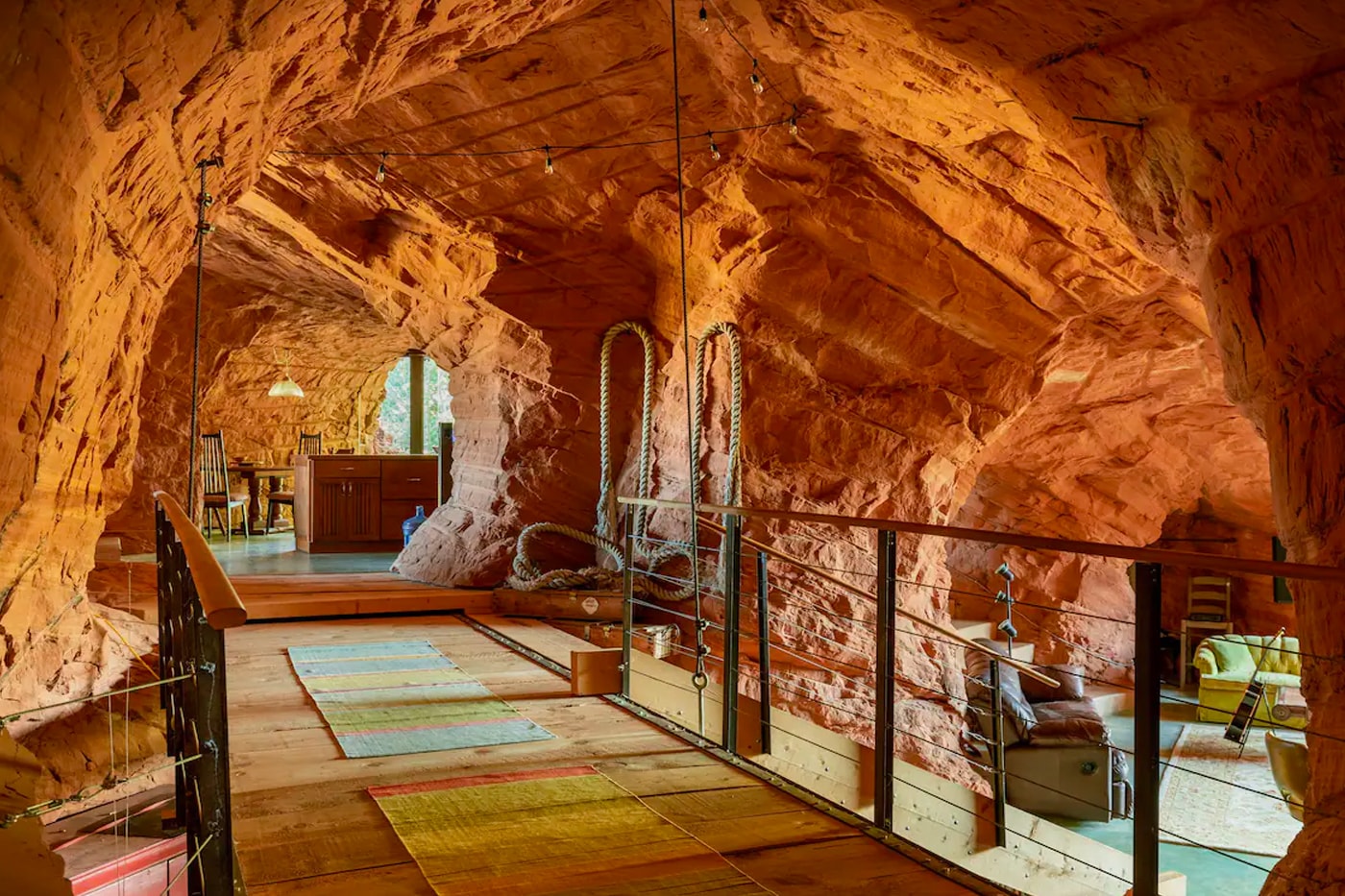 Airbnb Home Rental Boulder Utah Bedrock Cave Raw Vintage Modern Interior Design