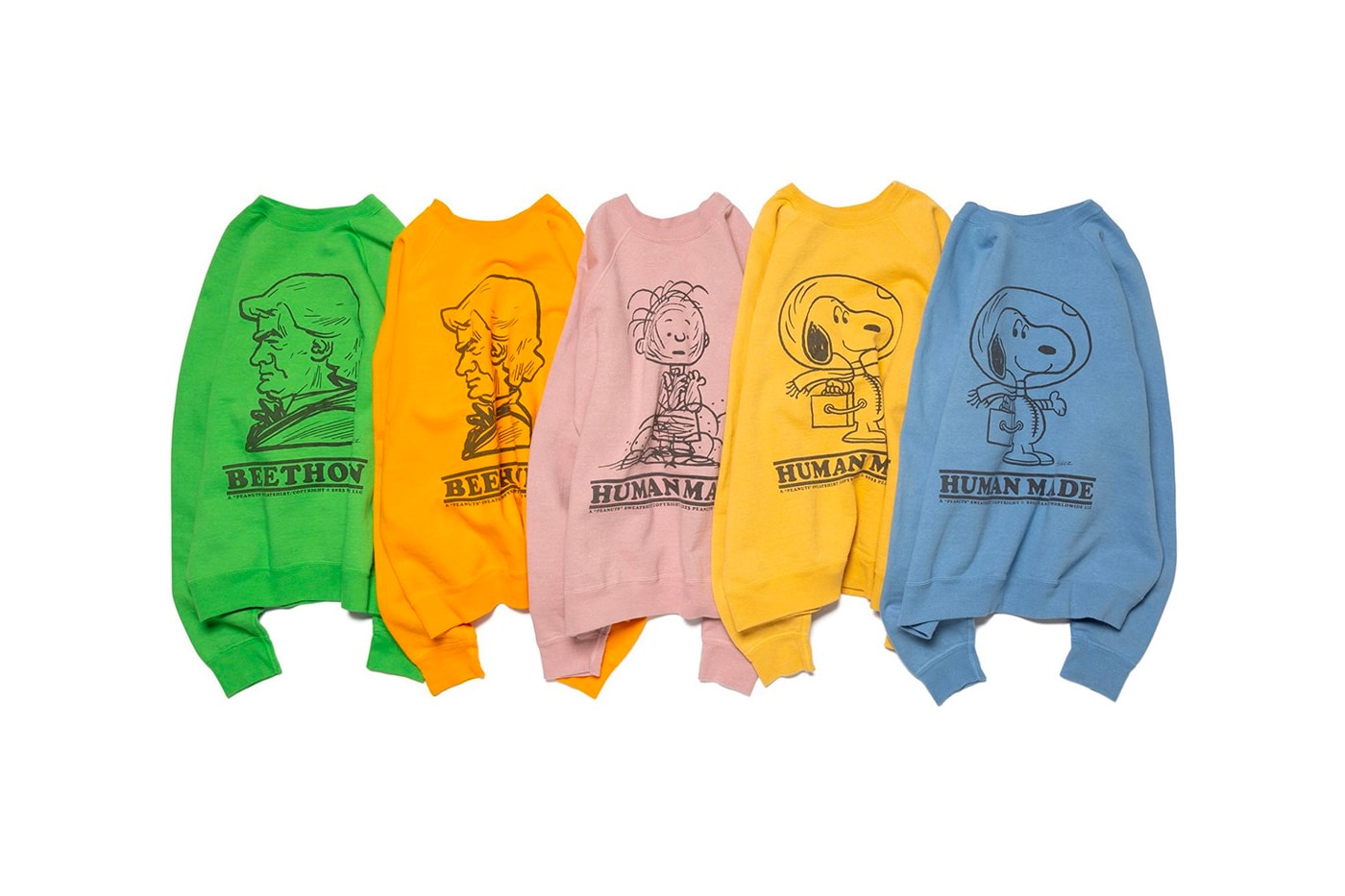 Human Made Drops Vintage-Style Peanuts Sweatshirt Collaboration vintage snoopy charlie brown pig pen schroeder beethoven nigo pharrell williams girls dont cry verdy
