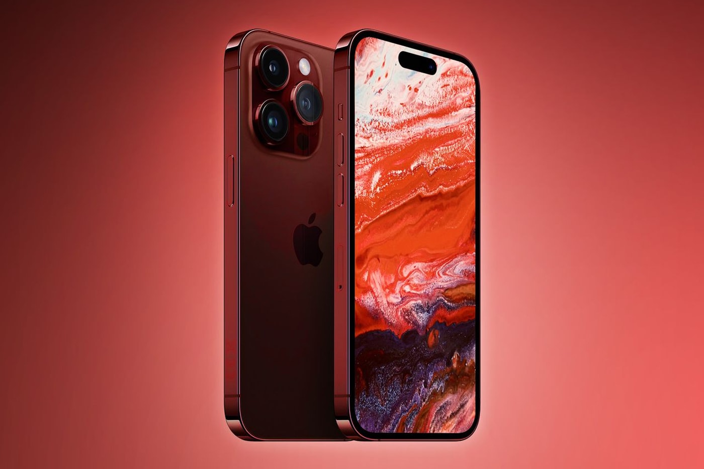 Apple iPhone 15 Pro rumors color options dark red sienna burgundy #410D0D standard pink telemagenta picton blue 