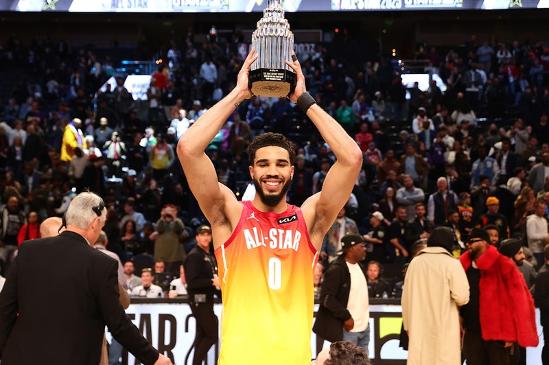 Jayson Tatum Breaks Scoring Record in 2023 NBA All-Star Game kobe bryant trophy team giannis beats team lebron news info