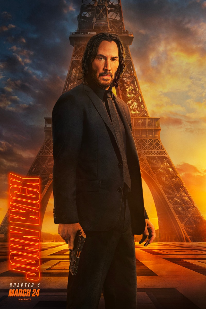 John Wick: Chapter 4 Keanu Reeves Cast Character Posters Info Release Date 