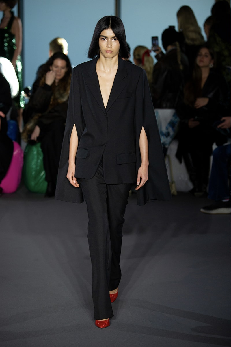 Christopher Kane Presents Motifs From His Youth for FW23 london fashion week runway show collection floral womenswear dresses skirts