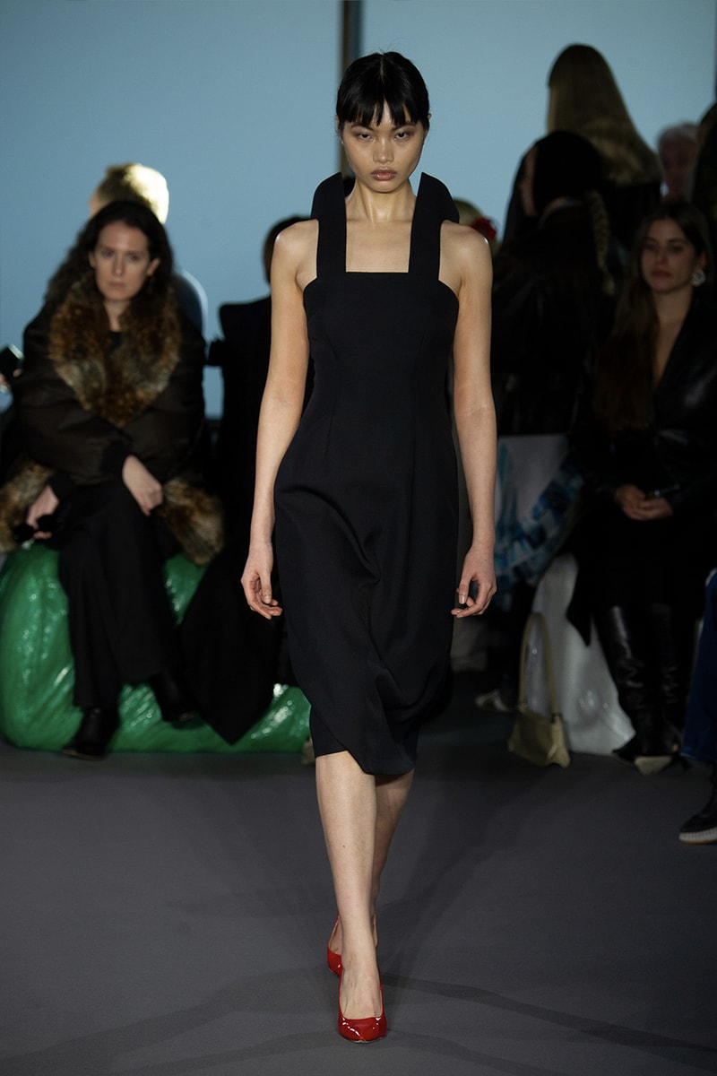 Christopher Kane Presents Motifs From His Youth for FW23 london fashion week runway show collection floral womenswear dresses skirts